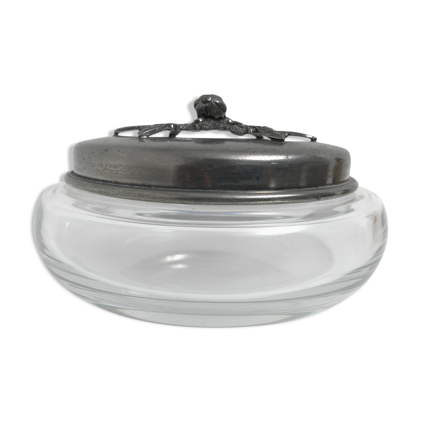 Glass tin lid candy