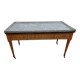 Table basse en merisier style Louis XVI dessus marbre