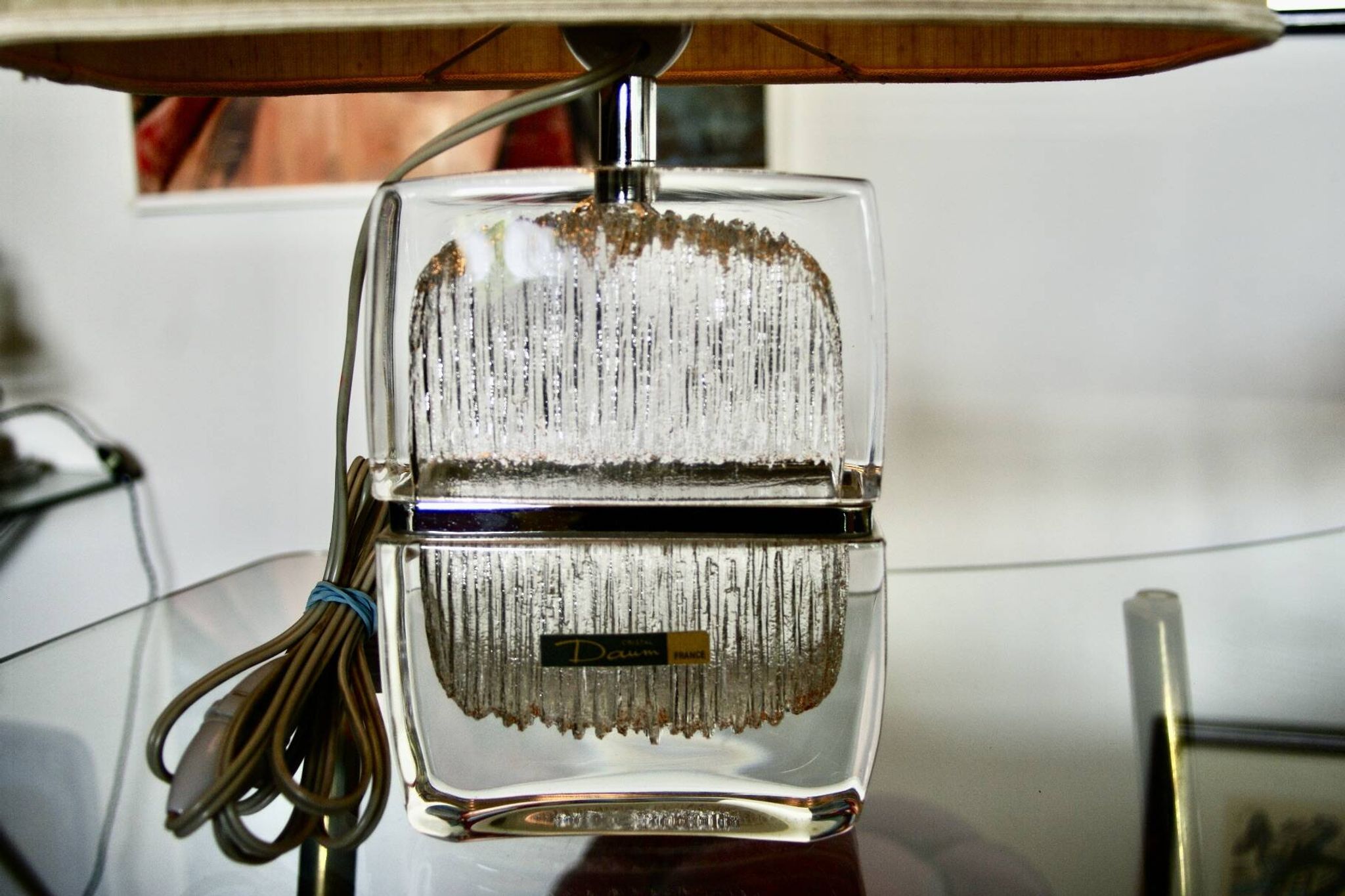 Vintage crystal lamp for the daum house in nancy 1960