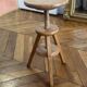 Vintage wooden tripod artist watchmaker stool brutalist workshop