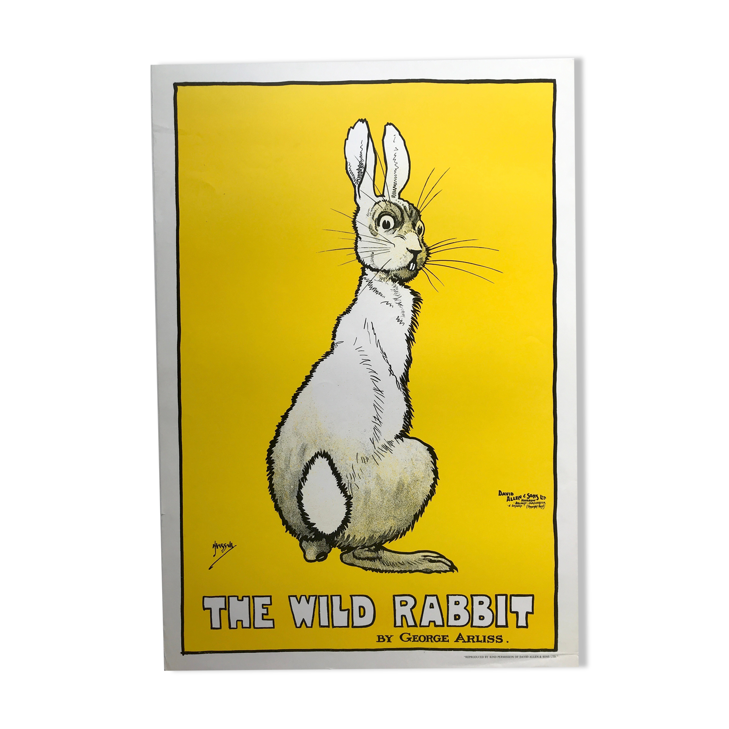 Lithographic poster by Georges Arliss - The Wild Rabbit (1899) - 2010s