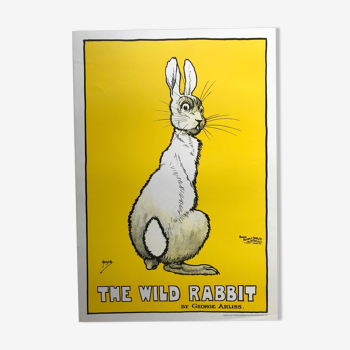 Lithographic poster by Georges Arliss - The Wild Rabbit (1899) - 2010s