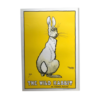 Lithographic poster by Georges Arliss - The Wild Rabbit (1899) - 2010s