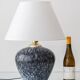 Venini Murano Glass Table Lamp, Black and White Spotted, Italy, circa 1970s