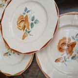 Set of 7 plates digoin Sarreguemines