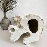 Vintage Italian Ceramic Leopard Statue