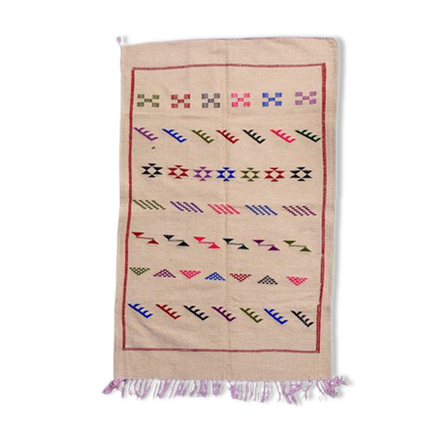 Bohemian cream Moroccan rug