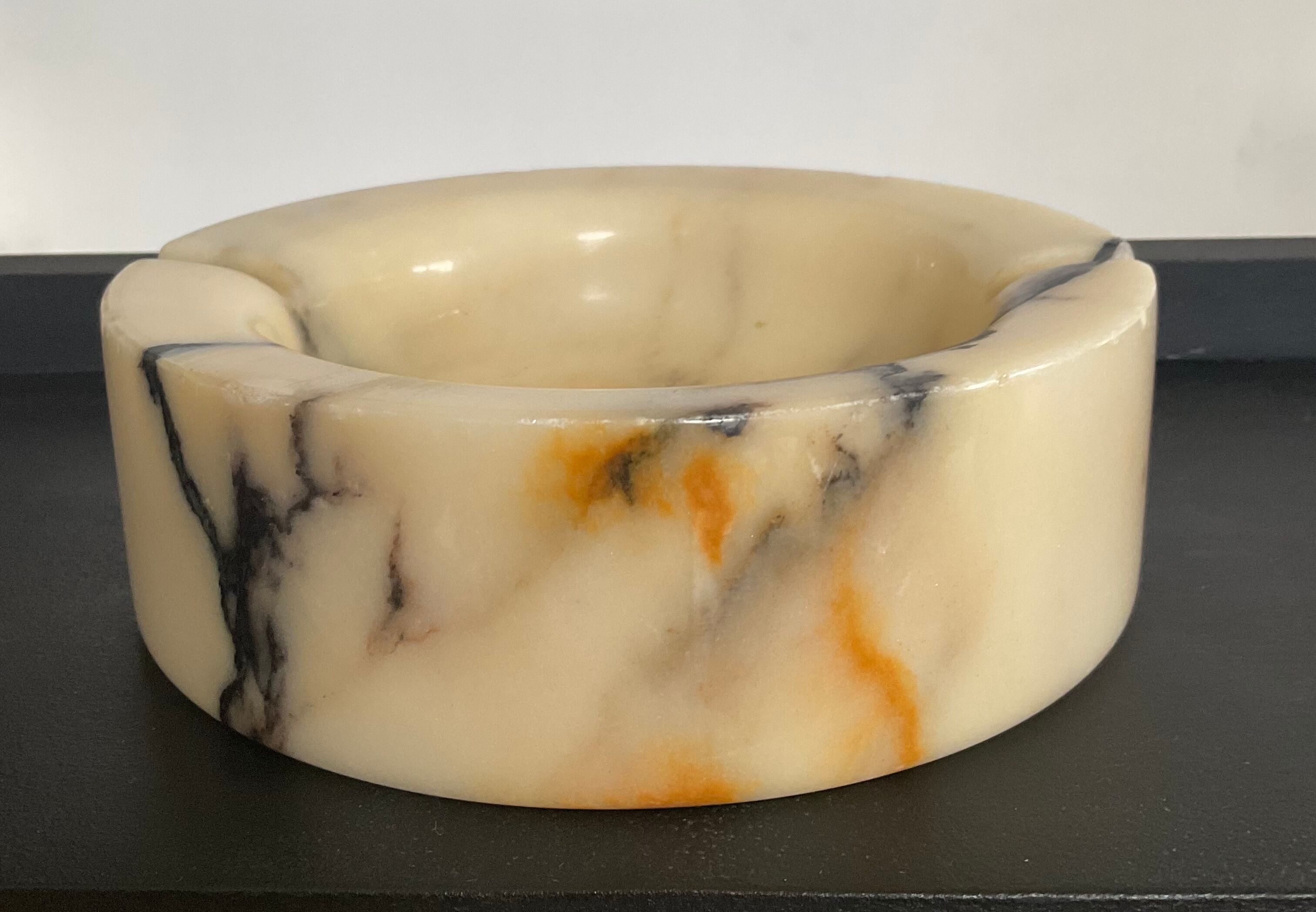 Ashtray empty vintage marble pocket 70s