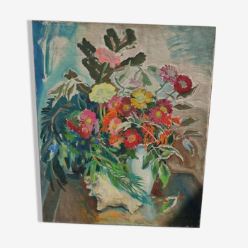 Oil on canvas, bouquet