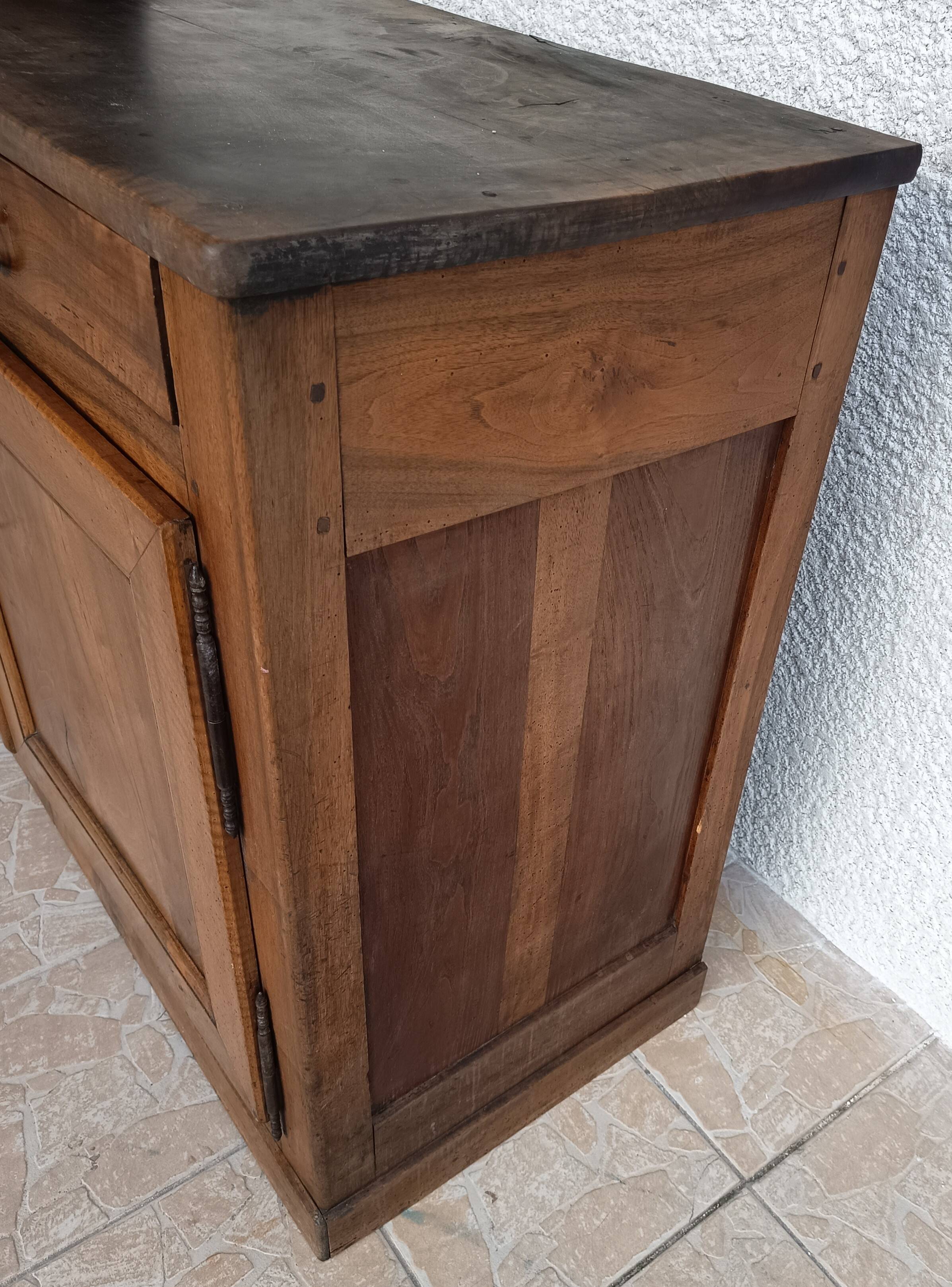 Rustic walnut sideboard