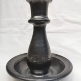 Grand bougeoir, vase . céramique signée jean marais