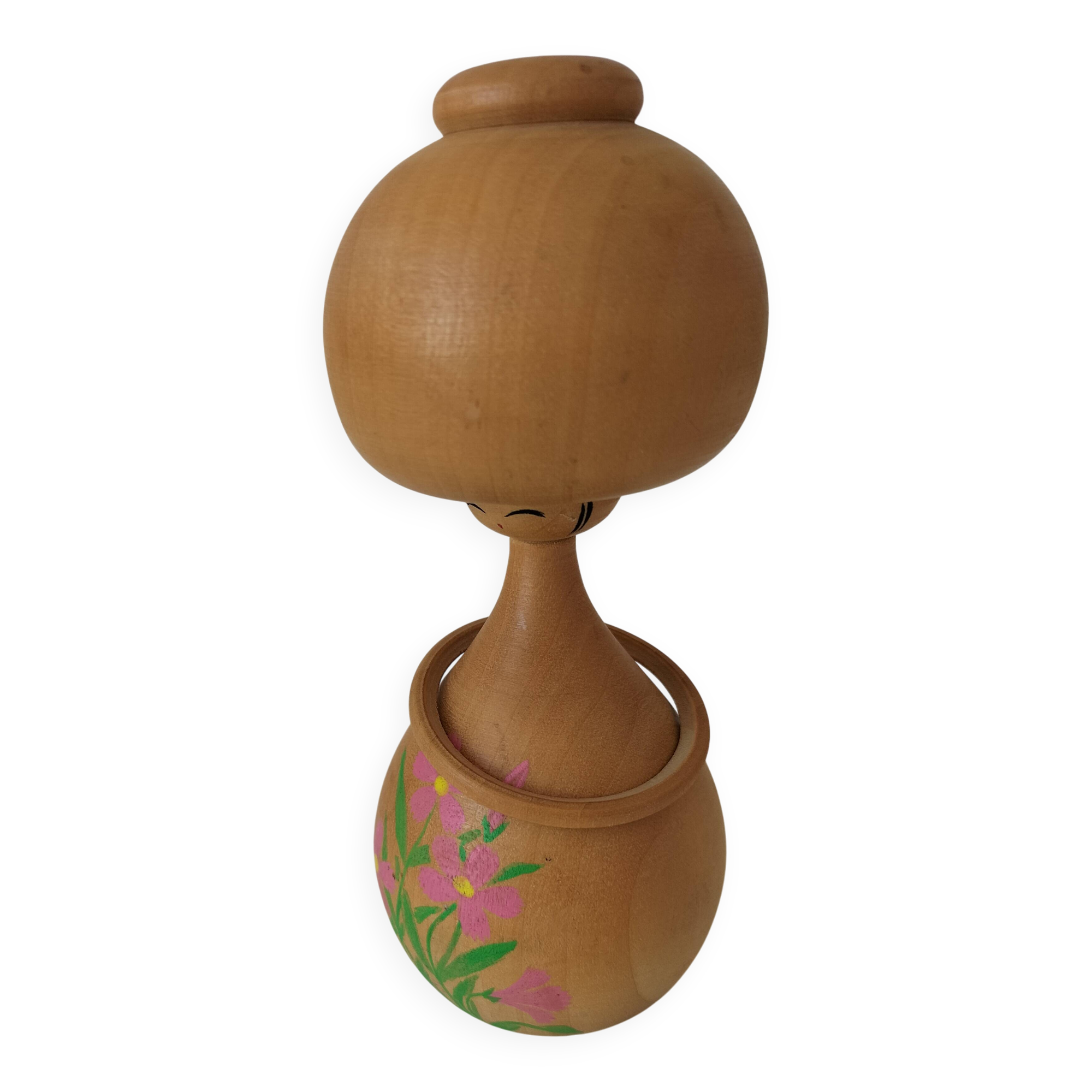 Kokeshi japonaise vintage Ōkura – anneau mobile