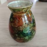 Vase en verre vert