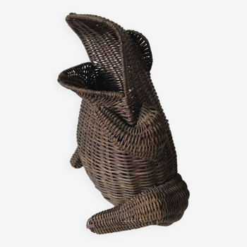 Wicker frog magazine rack from the 70s.