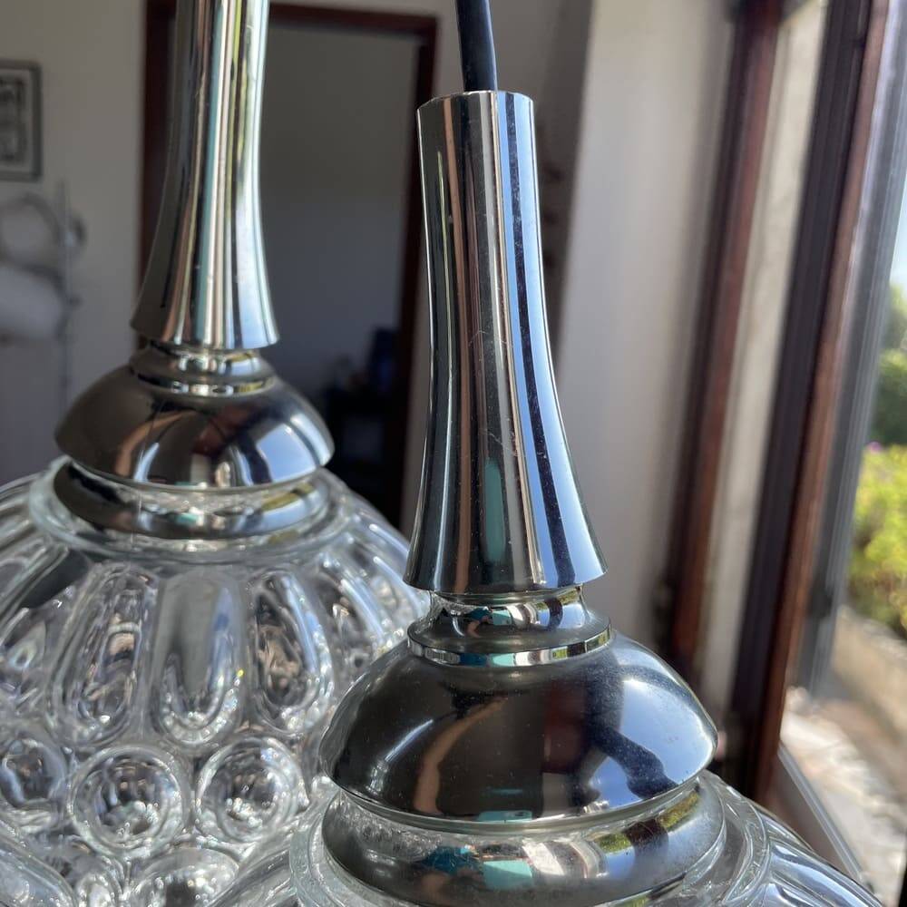 German 1960s cascading pendant by Hustadt Leuchten