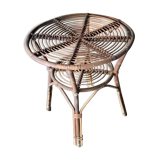 Table ronde d'appoint en osier