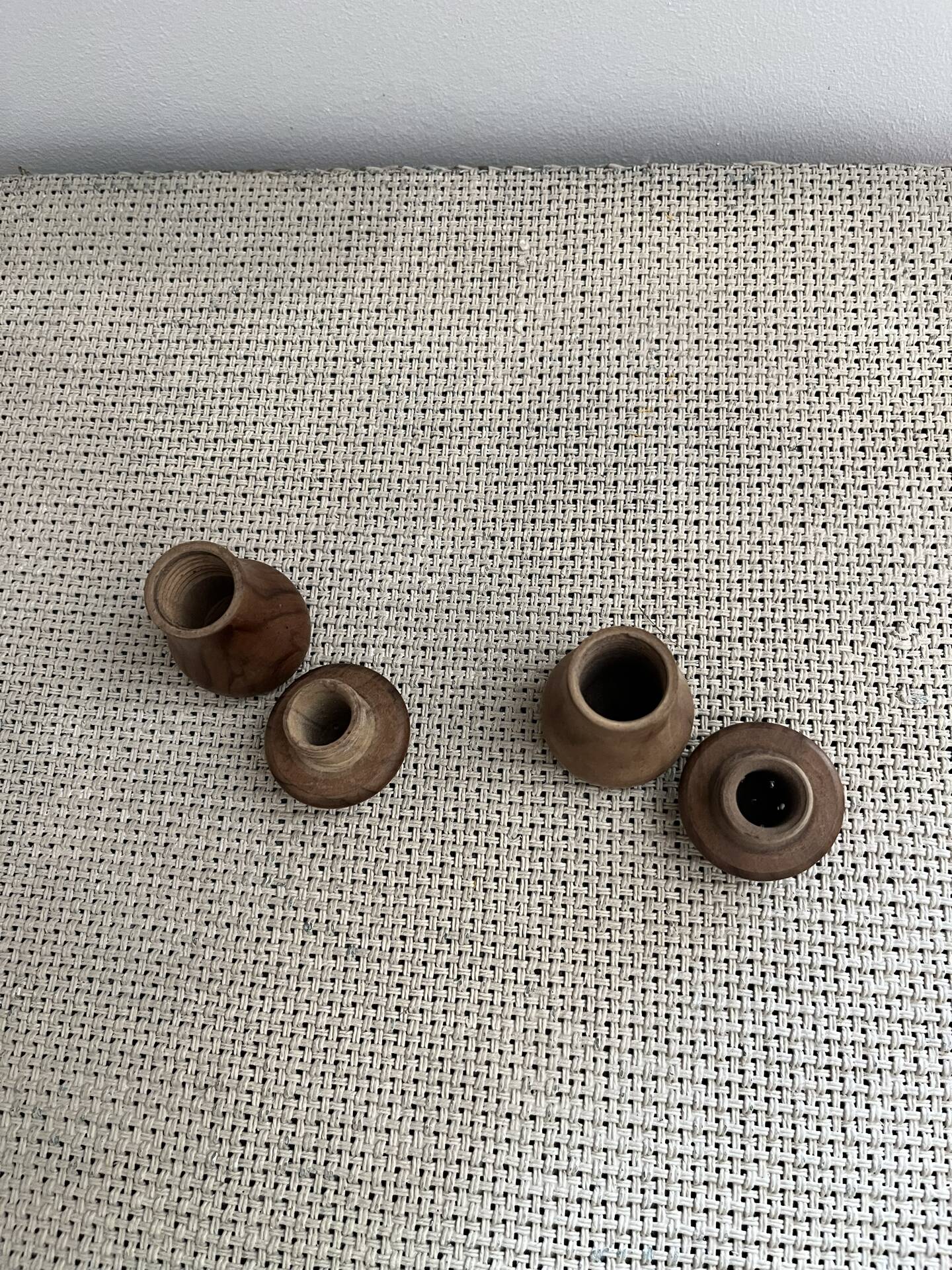 Salt and pepper shakers in wood