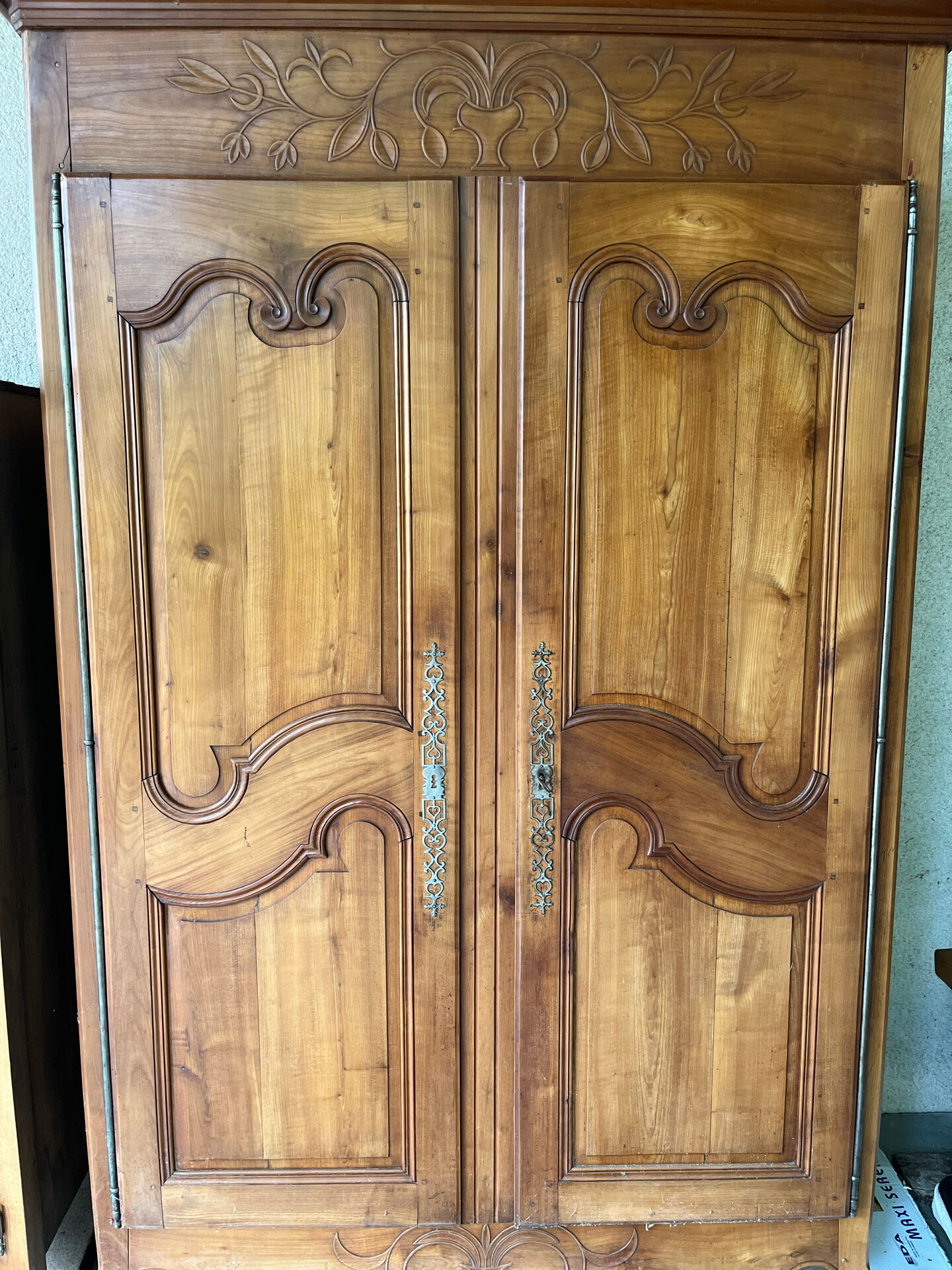 Antique cherry wood wardrobe – 19th century – Louis XV style