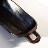 Hand-carved oval basket with handles - Popular work