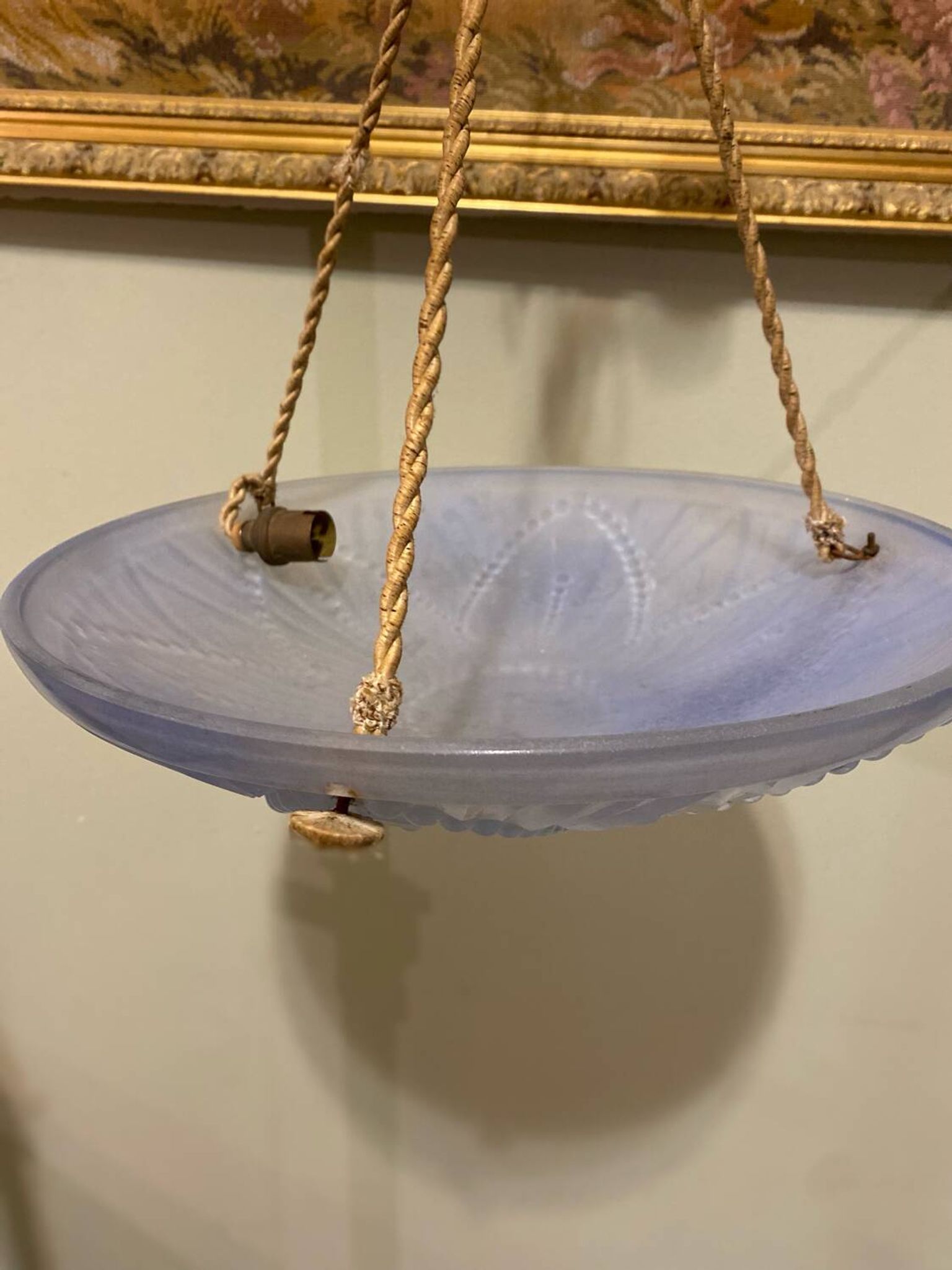 Art Deco blue pendant light