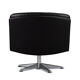 Mid-century black leather swivel chair by Lystager, 1960s