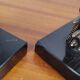 Pair of Art Deco Bookends of Swallows in Flight, Marble & Spelter