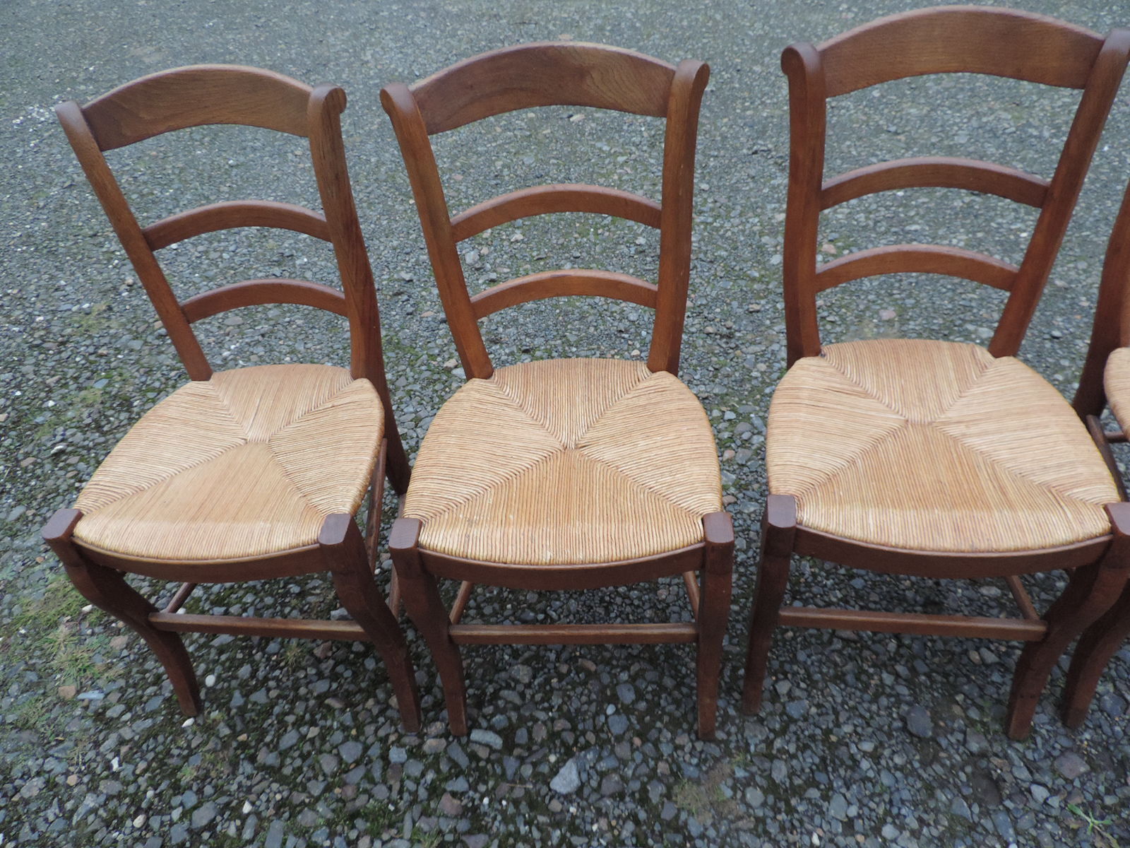 Set of six 1970 oak chairs