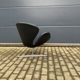 Original black leather Fritz Hansen Swan chair Topstaat!