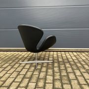 Originele zwart lederen Fritz Hansen Swan chair Topstaat!