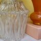 Vintage tulip walking lamp in transparent and frosted glass