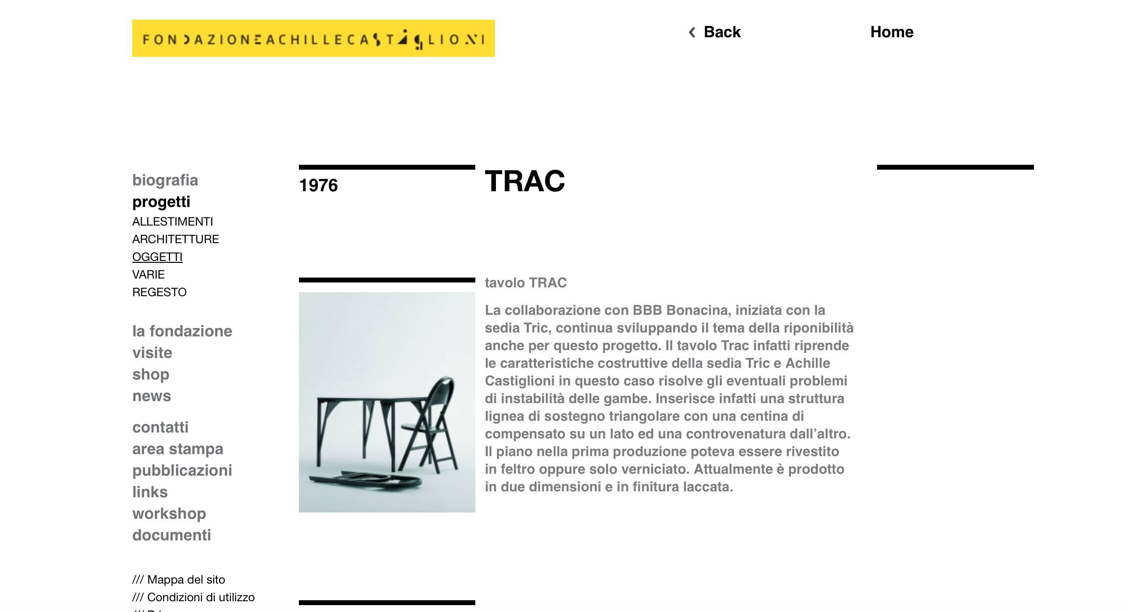 Castiglioni 'Trac' folding table for BBB, Italy, 1970s