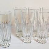 Six verres à anisette de bistrot vintages