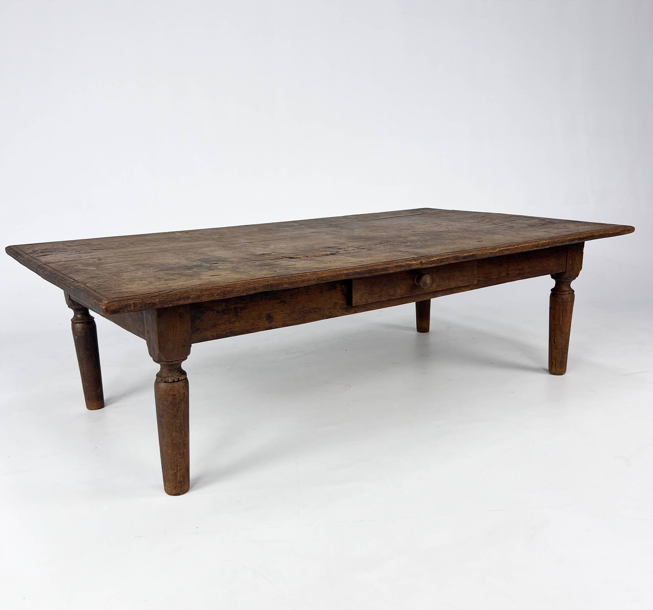 Table basse antique hollandaise en chêne, XIXe siècle
