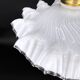 White opaline glass pendant light with draped shape