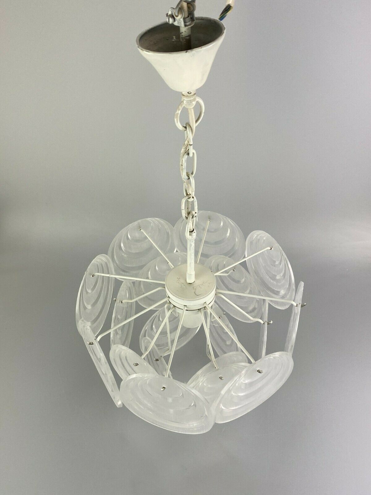 70s lamp light hanging lamp ceiling lamp space age design plastic 60s
