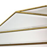Large faceted deknudt mirror xl hollywood regency design
