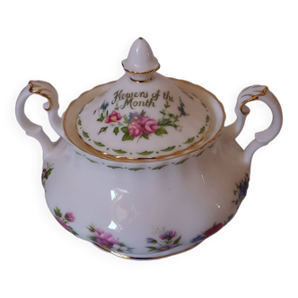 Royal Albert Flowers of the month sugar bowl