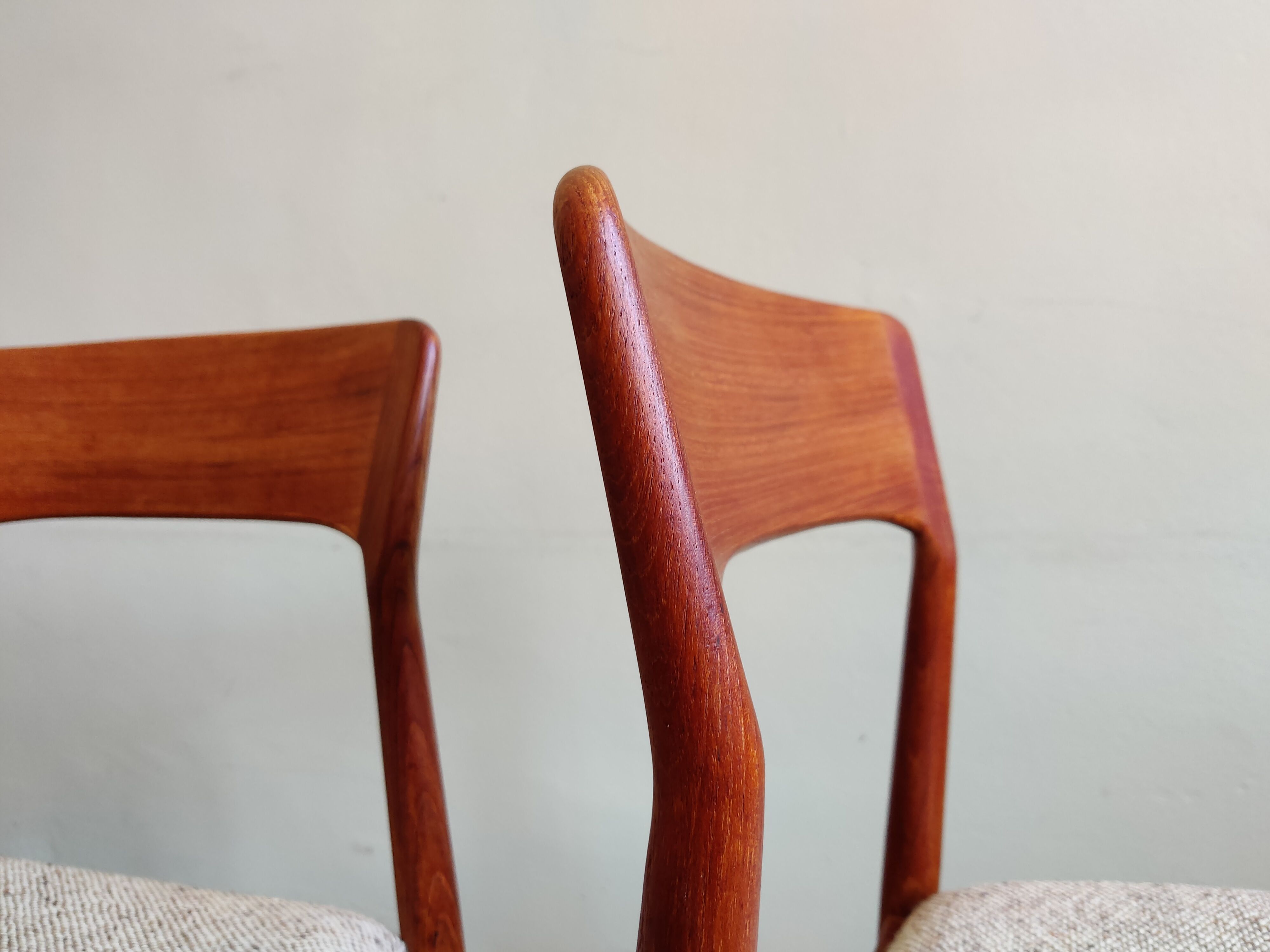 Teak chairs by Henning Kjaernulf for Korup Stolefabrik, Set of 4