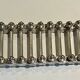 11 knife rests - Art Deco - Silver metal
