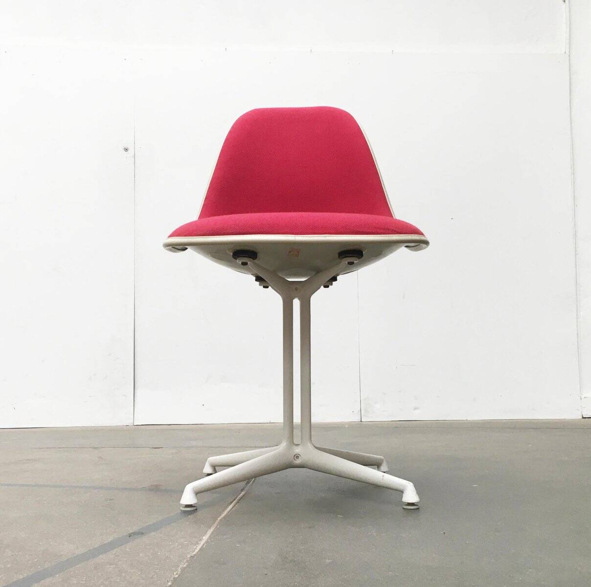 Mid-century fiberglass accent chair set with La Fonda base by Charles & Ray Eames for Herman Miller.