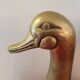 Pair of ducks brass bookends