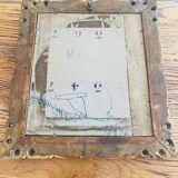 Antique gilded mirror 27x24cm