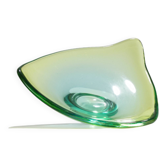 Coupe triangulaire en verre de Murano, 1950