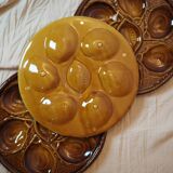 Set of 3 St Clément oyster plates 1950