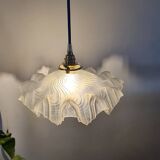 Vintage frosted glass lampshade pendant light