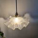 Vintage frosted glass lampshade pendant light