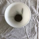 Vase vert et boanc en opaline de Florence annee 70