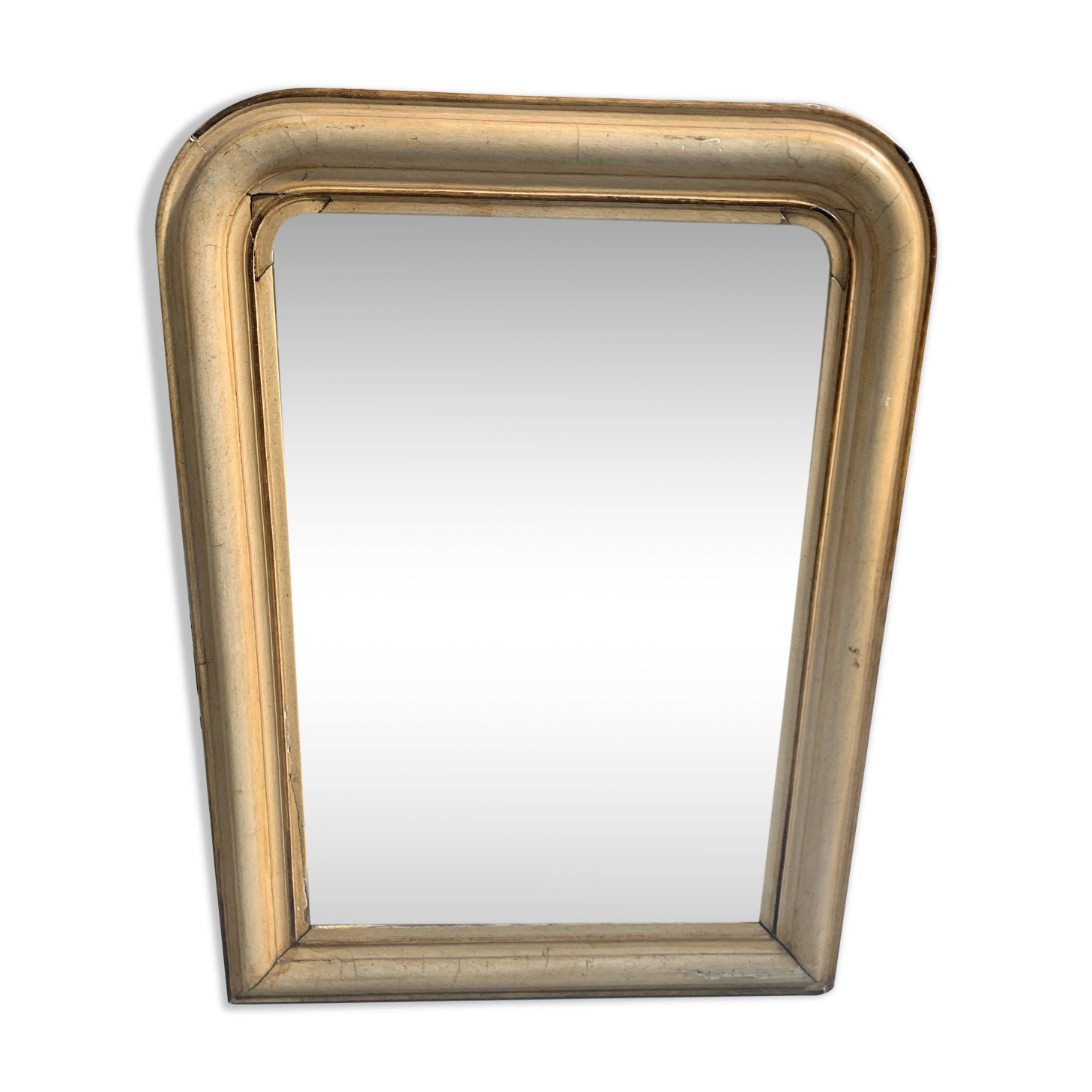 Louis Philippe mirror in wood and parinated stucco, 19th century