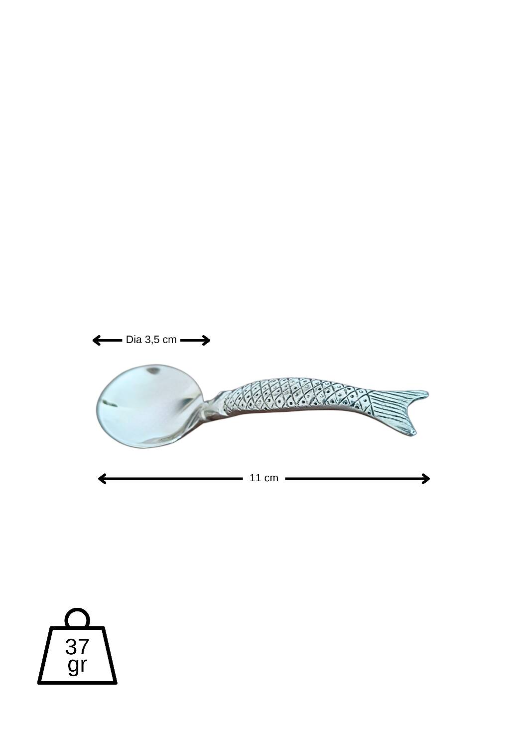 Louche à sucre Carroll Boyes des années 1990 « Poisson »