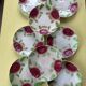 Set of 8 barbotine plates, the Onnaing roses – early 20th century
